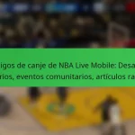 Códigos de canje de NBA Live Mobile: Desafíos diarios, eventos comunitarios, artículos raros