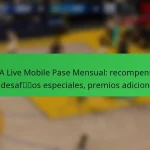 NBA Live Mobile Pase Mensual: recompensas VIP, desafíos especiales, premios adicionales