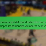 Pase mensual de NBA Live Mobile: Hitos de logros, Recompensas adicionales, Aumentos de moneda